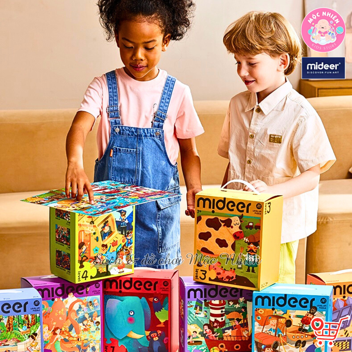 Đồ Chơi Xếp Hình Puzzle Mideer - Level 5 (03 tranh 99 - 120 và 140 mảnh ghép) - Dành cho bé từ 4 tuổi