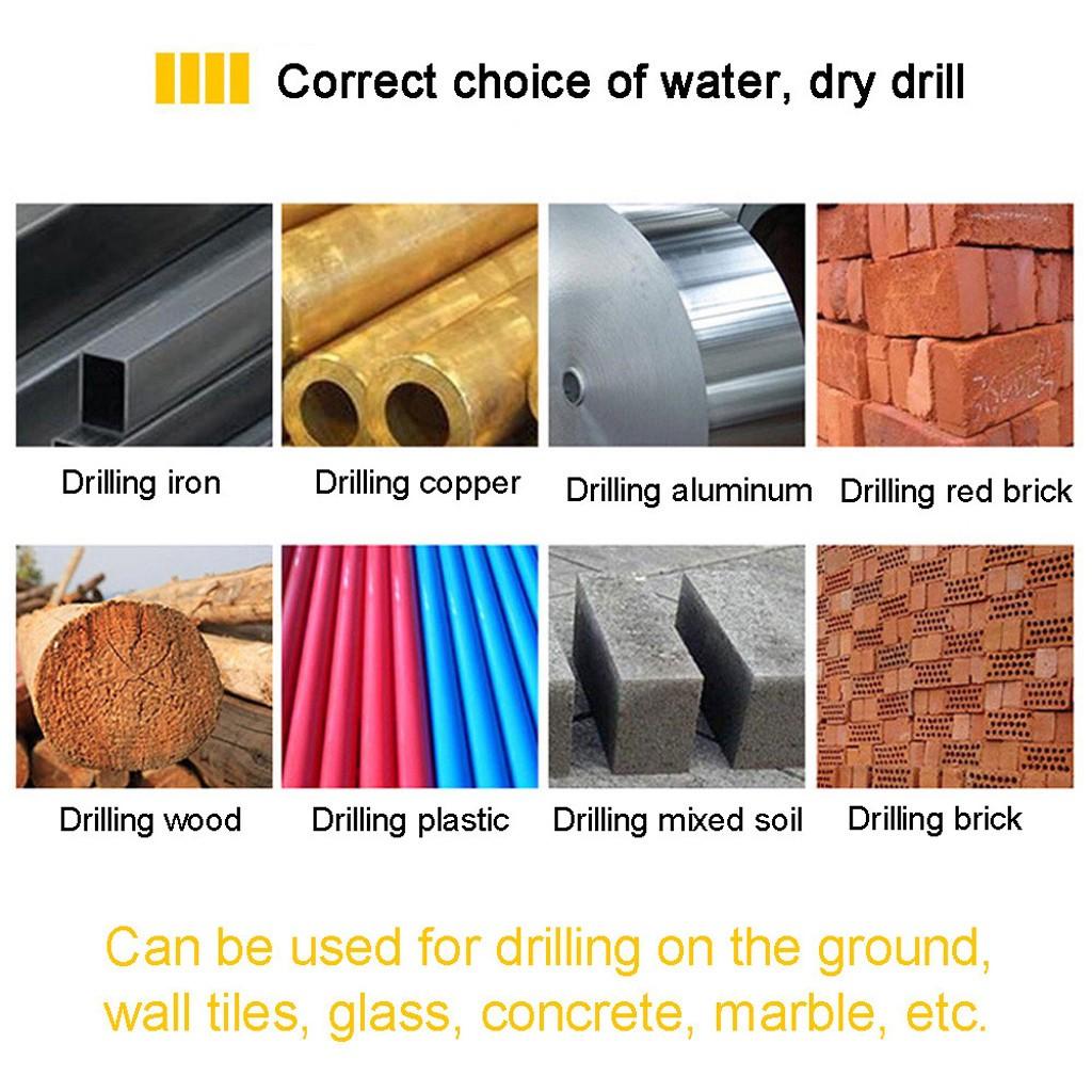 Bộ combo 4 Mũi Khoan Hình Tam Giác Đa Năng Kích Thước 6 / 8 / 10 / 12mm sắt thép gạch gỗ kính