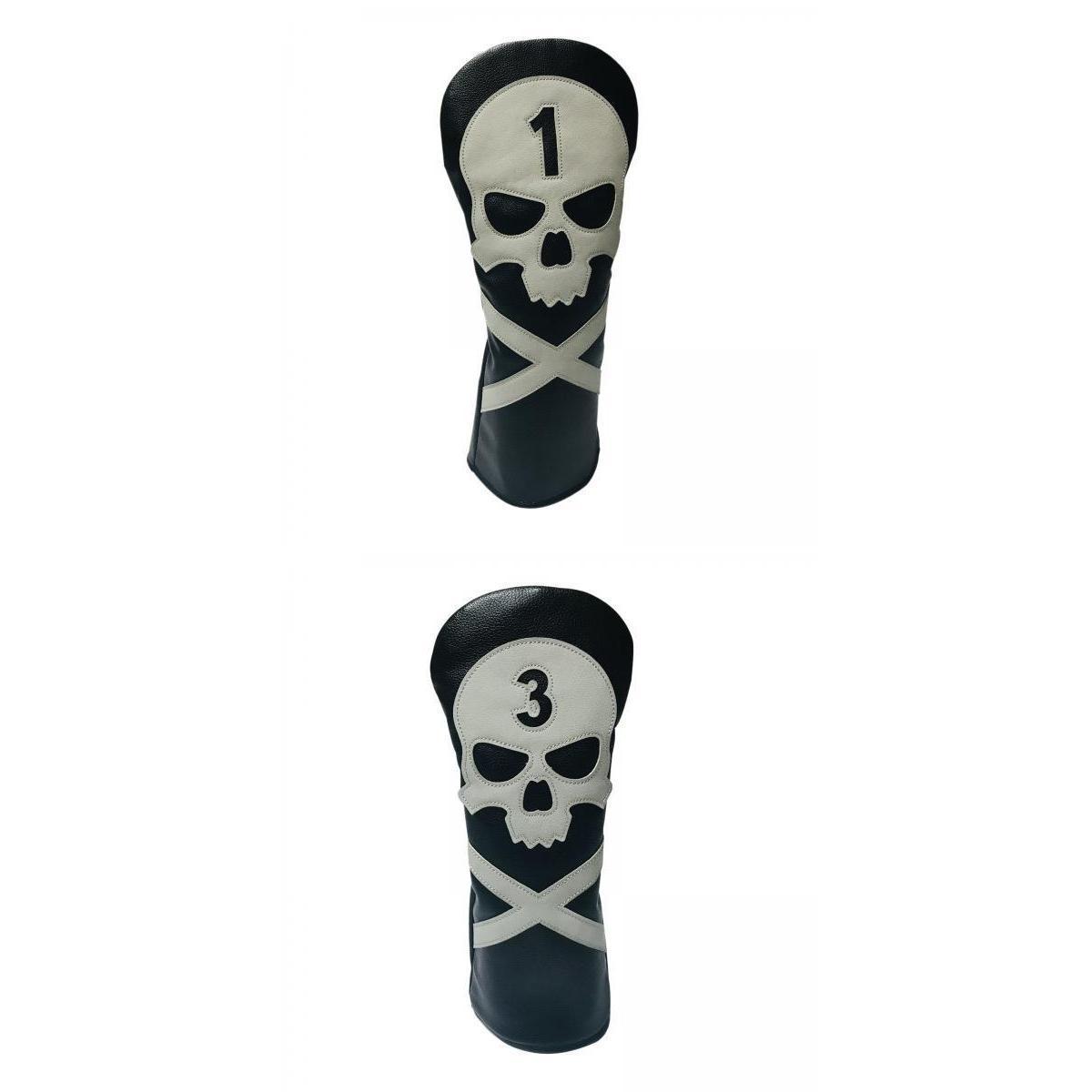 2pcs Waterproof Skull Golf Head Cover Club Headcover Case Guard Accessories