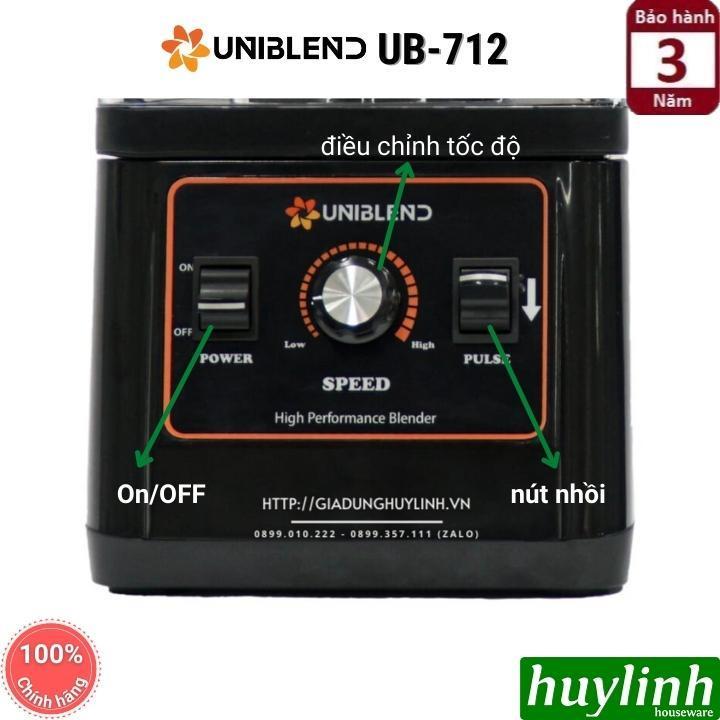 Máy xay sinh tố công nghiệp Uniblend UB-712 - 1680W - 1.8 lít - Hàng chính hãng