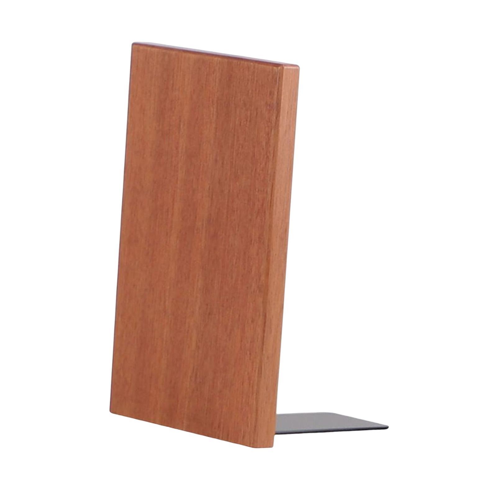Wooden Bookend Book Holder Decoration for Heavy Books Magazines Video Games