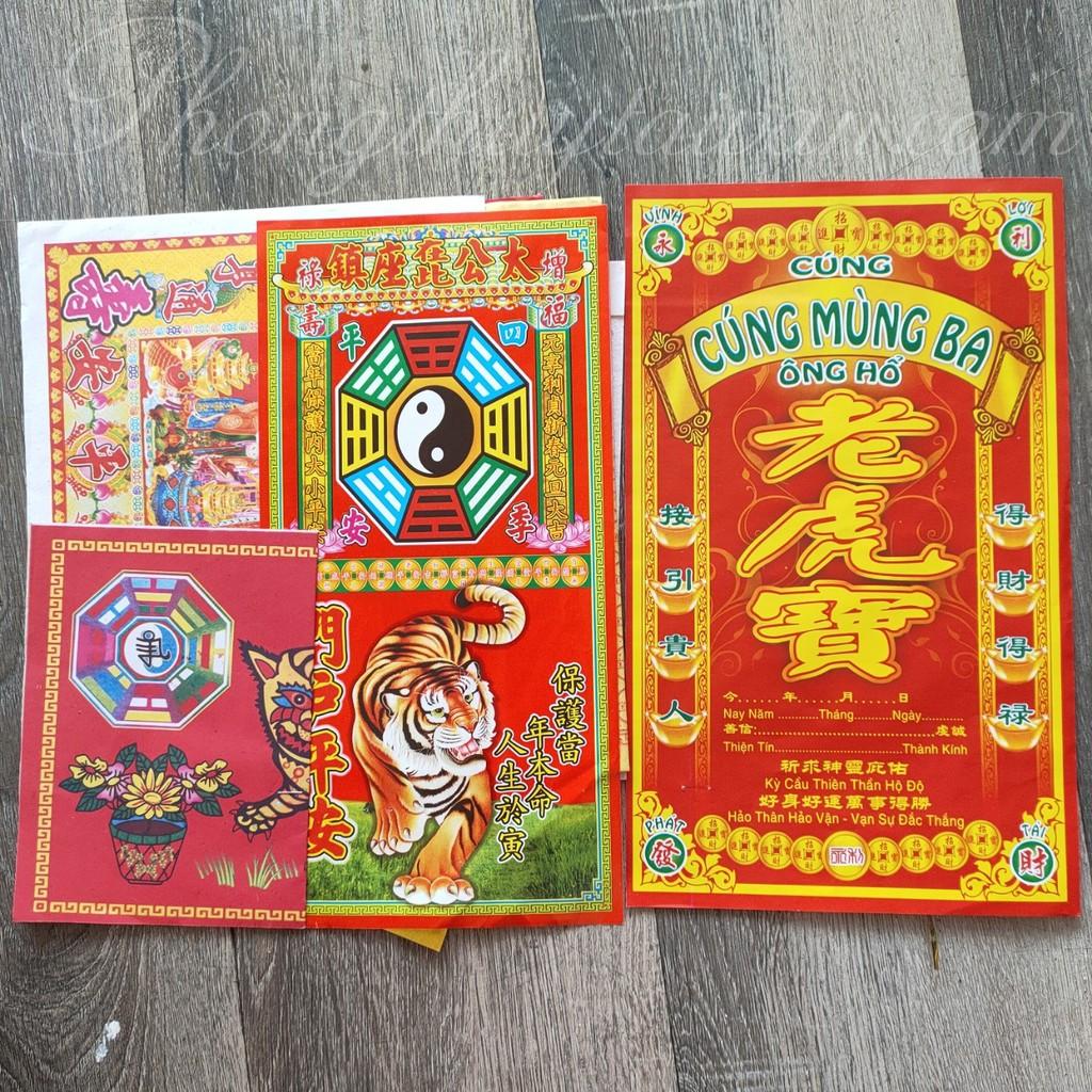 Bộ giấy cúng mùng 3 Ông Hổ