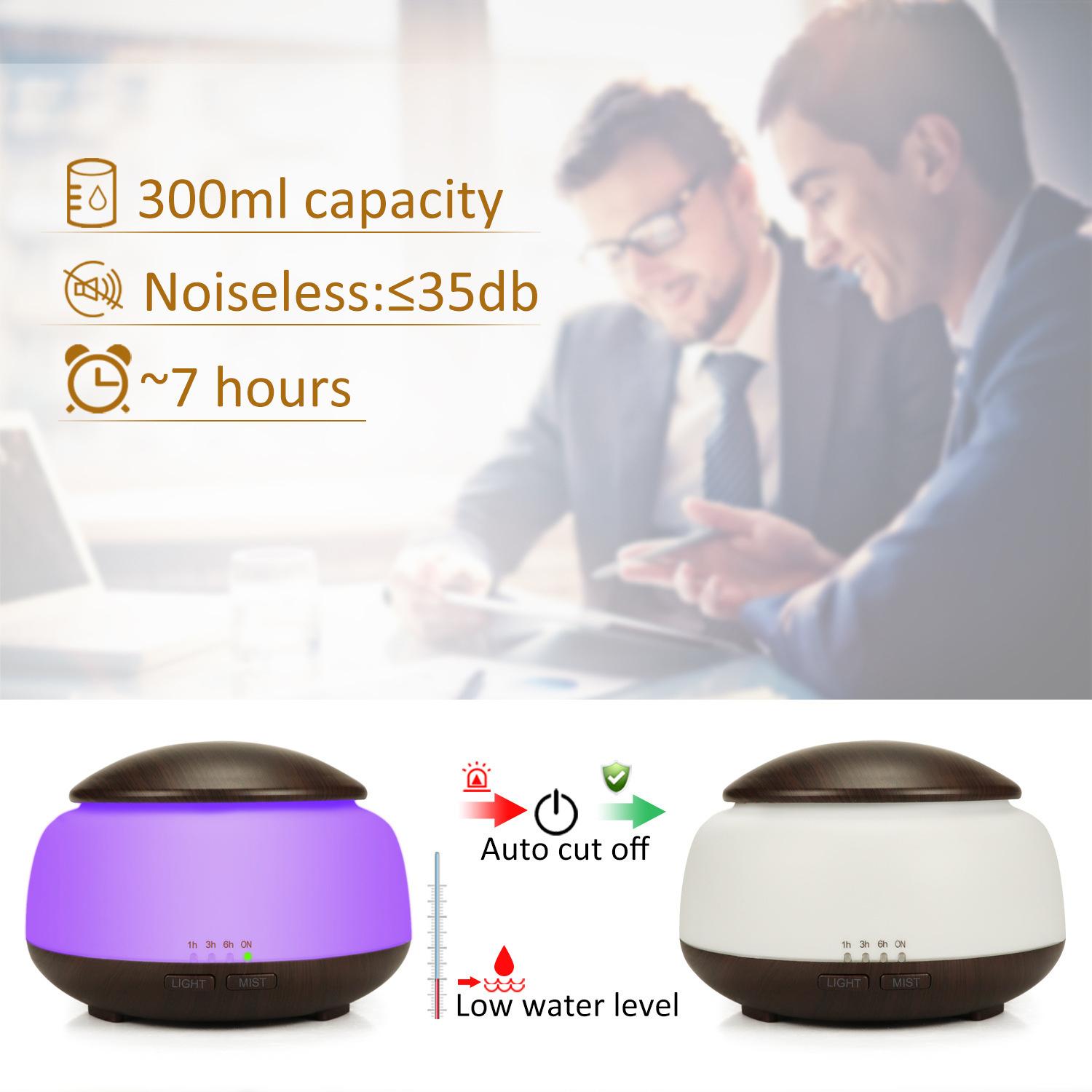 Máy khuếch tán tinh dầu 300mL máy phun sương tạo độ ẩm có đèn , điều khiển từ xa