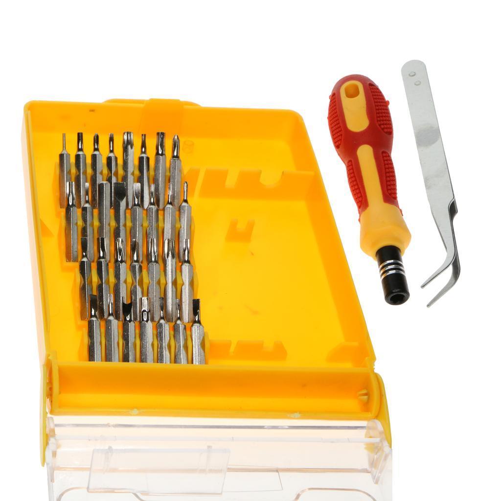 32 in 1 Steel Precision Screwdriver Bits Nut Driver Repair Tools Kit Set L