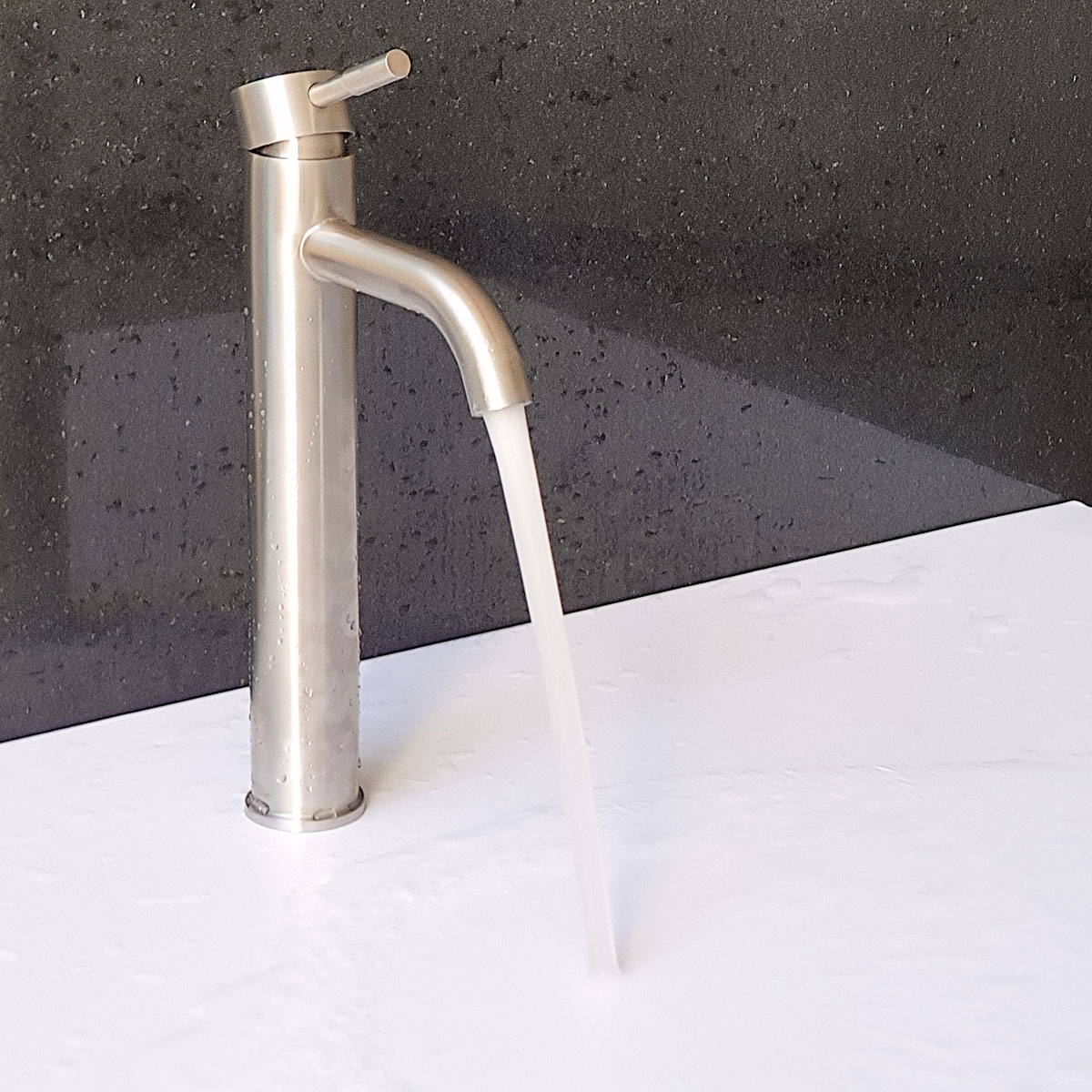 Vòi lavabo điếu nóng lạnh, Inox SUS 304 Eurolife EL-T022