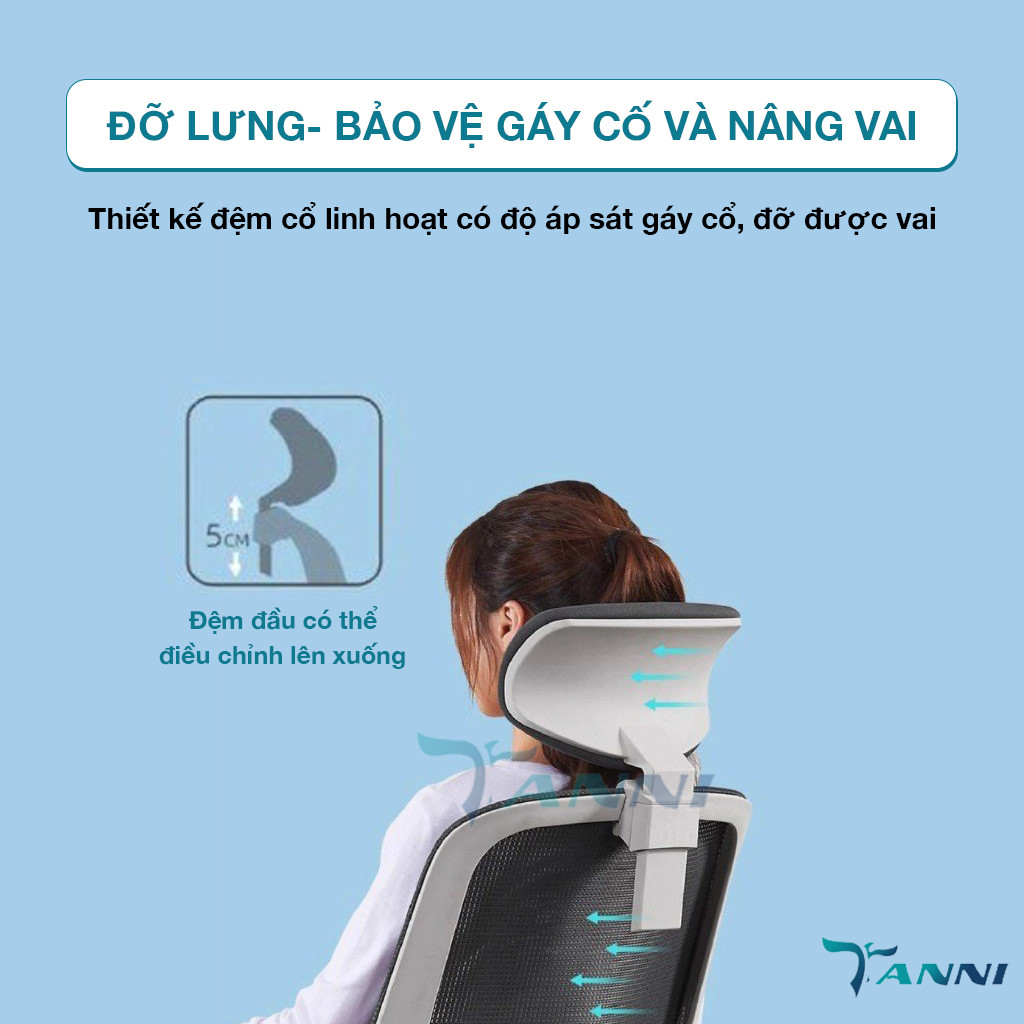 Ghế Xoay Văn Phòng Công Thái Học Ergonomic Có Ngả Lưng Premium V2 , Ghế Xoay Ngồi Làm Việc Cao Cấp Nhập Khẩu