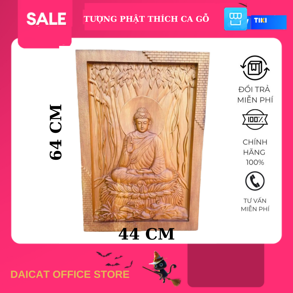 TƯỢNG PHẬT THÍCH CA GỖ NGỌC AM -DAICAT OFFICE STORE