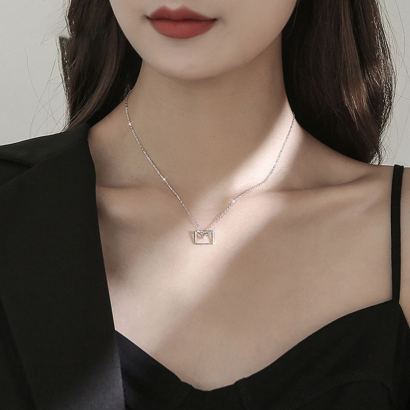 Dây Chuyền Bạc Nữ Hình Hộp Lá Thư, Dây Chuyền Nữ Phong Cách Cá Tính - DB2659 - Bảo Ngọc Jewelry