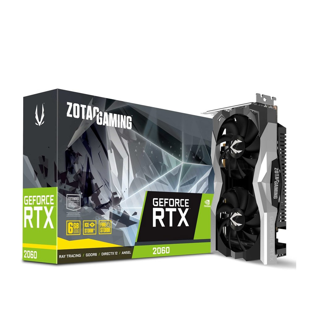 Card màn hình Zotac Gaming GeForce RTX 2060 Twin Fan (ZT-T20600F-10M)-- Hàng Chính Hãng