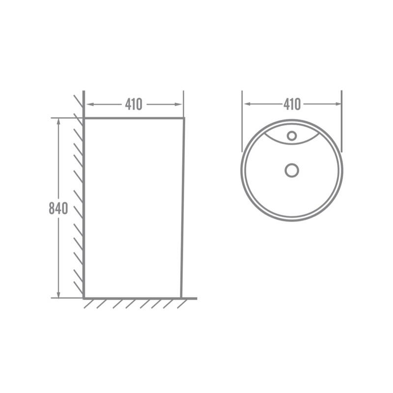 Lavabo trụ tròn/chậu rửa mặt