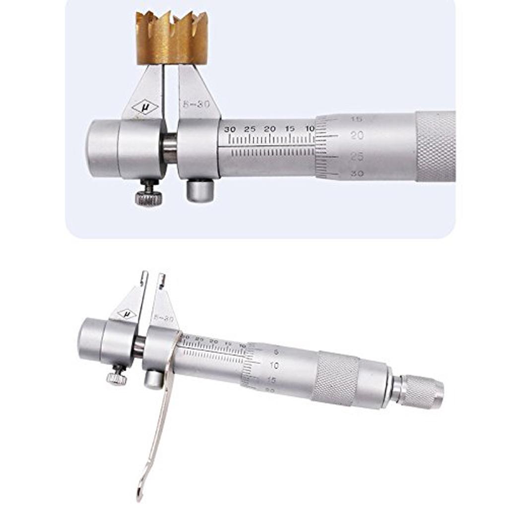 Kẹp Phanh Loại Bên Trong Micromet Đo Dụng Cụ 5-30 Mm 0.01 Mm, Thép Không Gỉ
