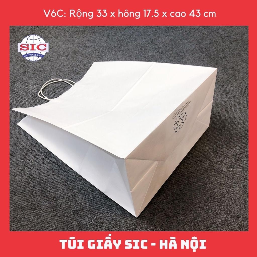 100 CHIẾC TÚI GIẤY KRAFT V6C: 33x17.5x43 cm CÓ QUAI