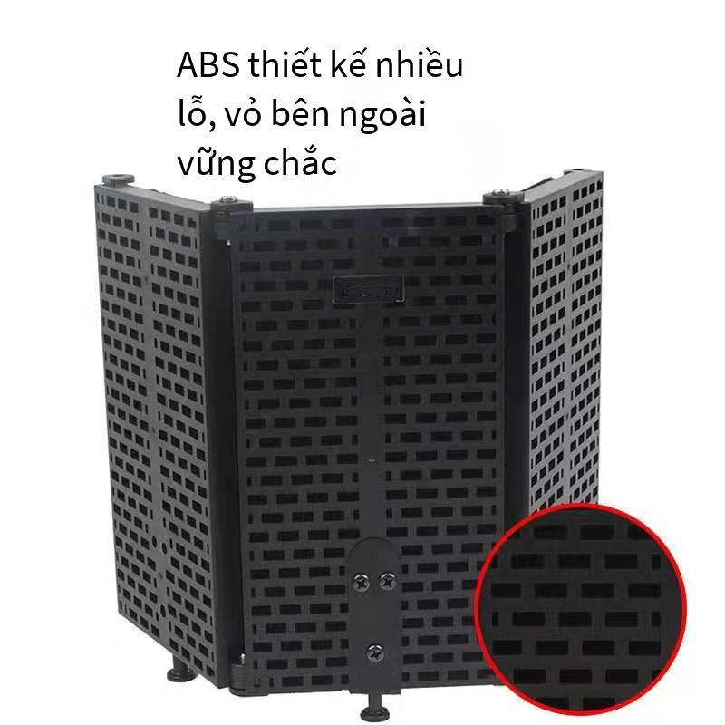 Phong cách mới nhất đang bán chạy micrô kính chắn gió ba cửa bằng nhựa cách âm màn hình hát ghi âm giảm tiếng ồn nắp chống văng hấp thụ âm thanh