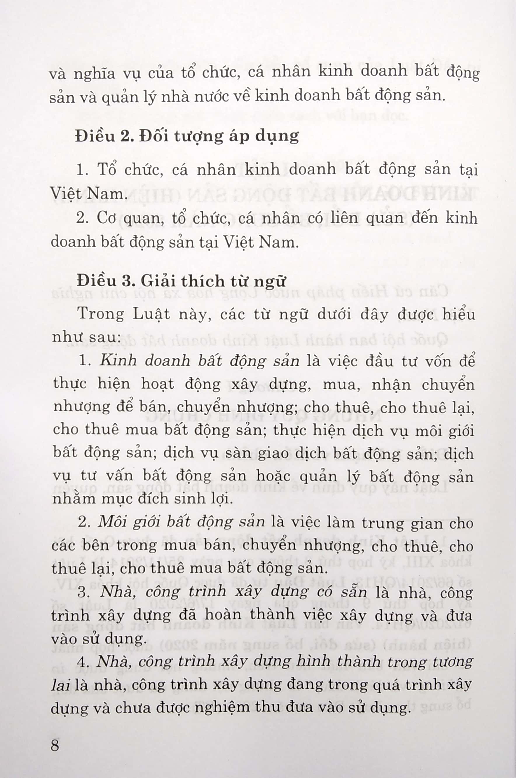 Luật Kinh Doanh Bất Động Sản (Hiện Hành) (Sửa Đổi, Bổ Sung Năm 2020)