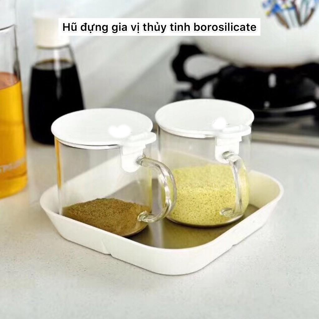 Hũ đựng gia vị thủy tinh Borosilicate phong cách nhật bản, lọ đựng gia vị, lọ gia vị, hũ gia vị