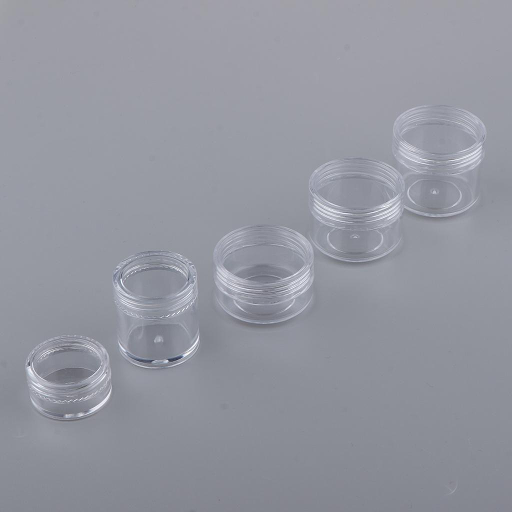 10x Empty Round Clear Makeup Jar Pot Powder Travel Cream Cosmetic Container 5g