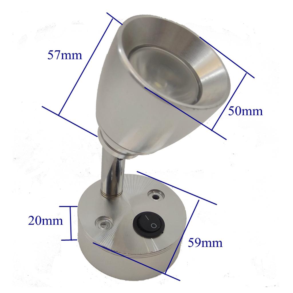12V 3W Boat LED Spotlight Interior Reading Light Wall Lamp