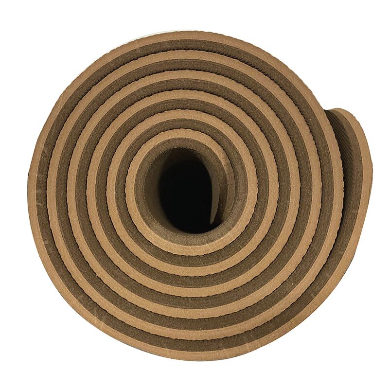 Thảm tập Yoga định tuyến Zera TPE 2 lớp 6mm - Nâu
