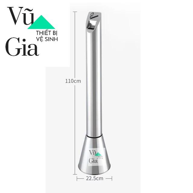 Cột trụ inox gạt tàn, cây gạt tàn inox hình mái