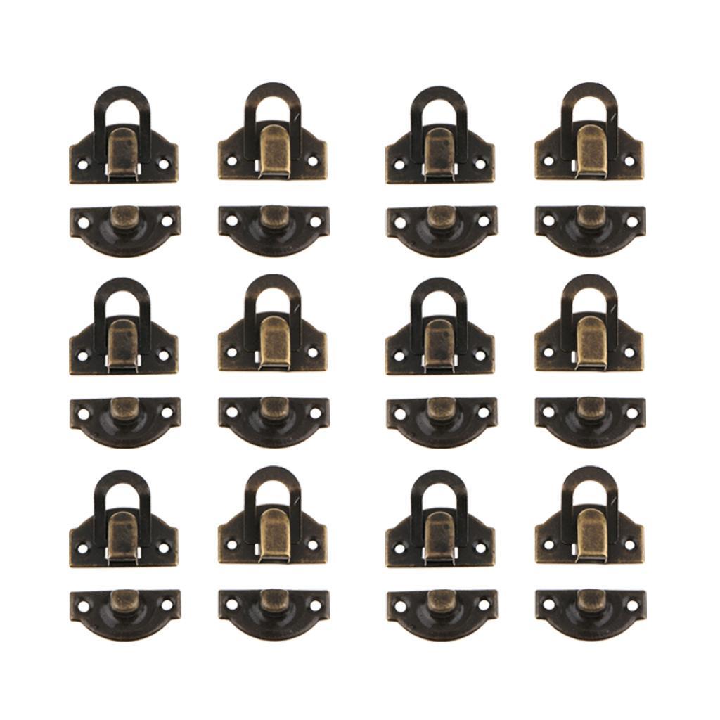 3-8pack 12Pcs Antique Buckle Alloy Box Buckle Wooden Box Lock Craft Hardware