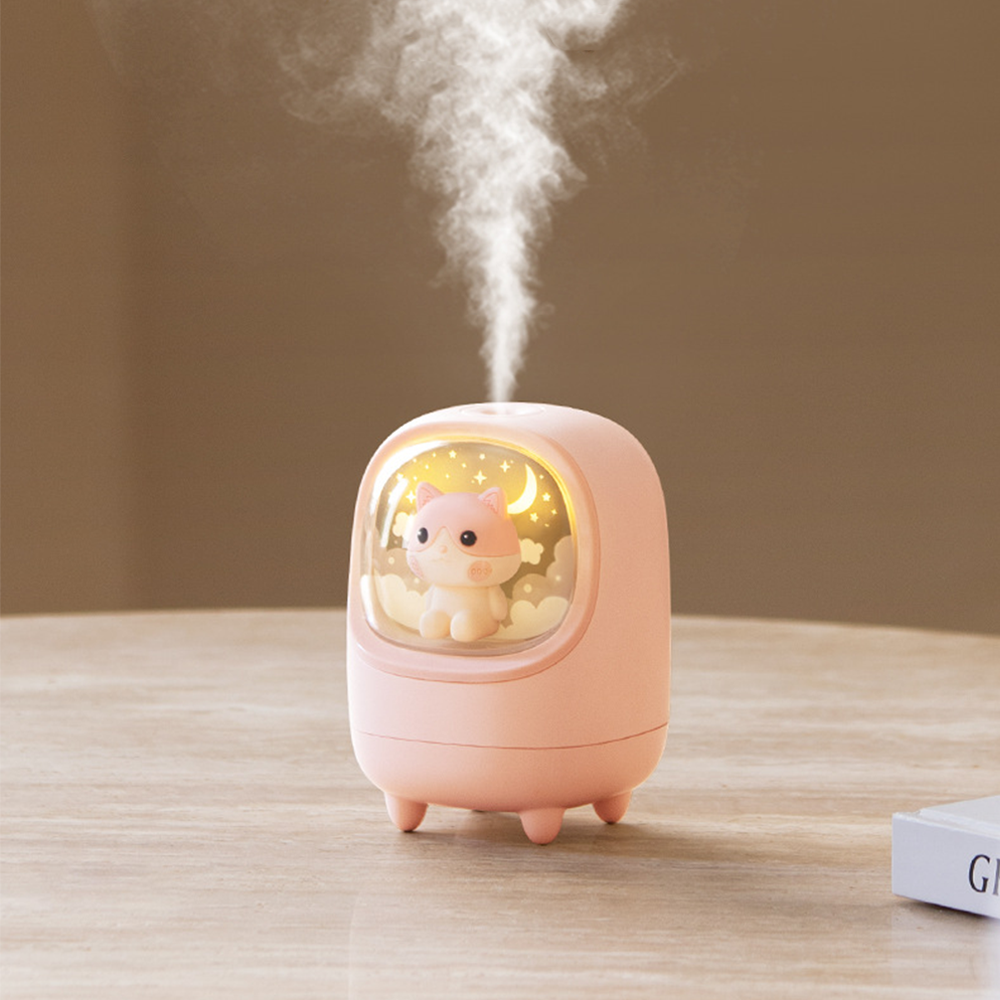 Máy Phun Sương Tạo Ẩm Không Khí USB Không Dây Siêu Âm Tinh Máy Khuếch Tán Tinh Dầu Hình Thú Dễ Thương Humidificador Với Bầu Không Khí Đèn Nhà
