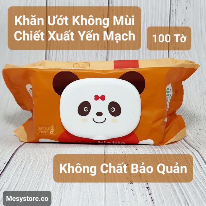 Khăn Ướt KinKin 100 Tờ Không Mùi Tinh Chất Yến Mạch Và Không Chất Bảo Quản