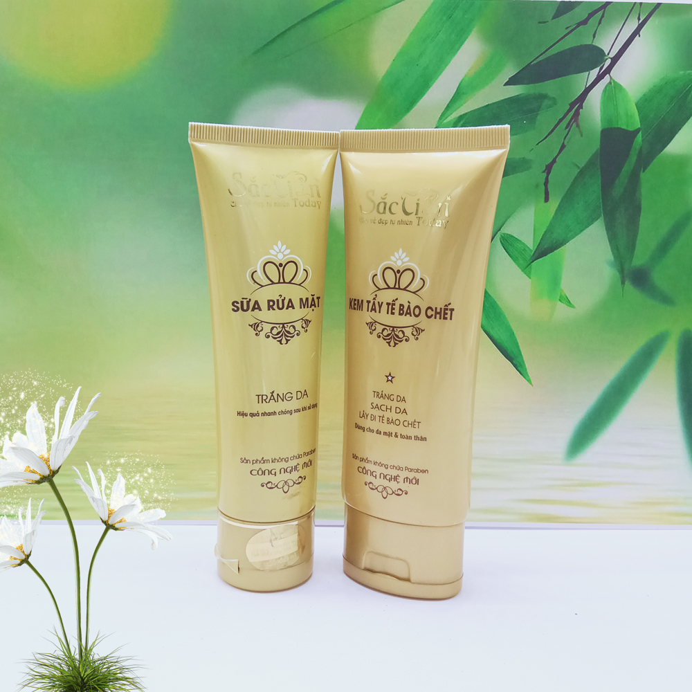 Combo Sữa Rửa Mặt Trắng Da & Tẩy Tế Bào Chết Sắc Tiên Today