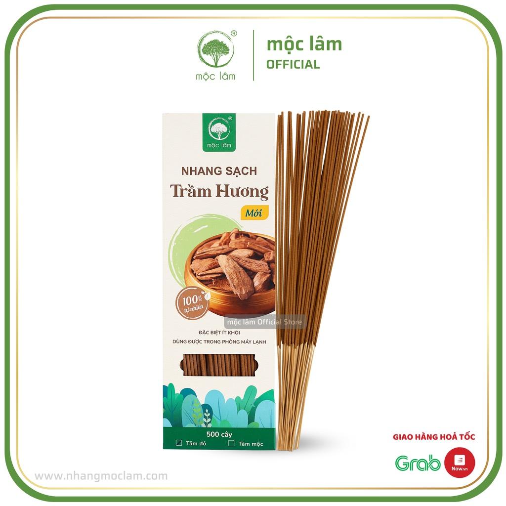 Nhang Trầm Hương MỘC LÂM 29cm 500cây, Nhang Sạch Ít Khói Ít Tàn, Hương Dịu Nhẹ, Nhang Phòng Máy Lạnh