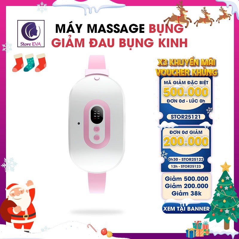 Máy Massage làm ấm bụng đai đeo giảm đau bụng kinh nguyệt, Làm ấm tử cung cho phụ nữ đến kì