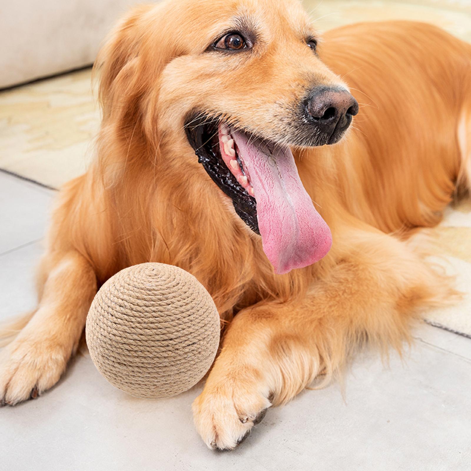 Cat Scratching Ball Sisal Rope Funny Wear Resistant Exercise Stable Grind Claw Cat Scratcher Ball Kitten Interactive Toy