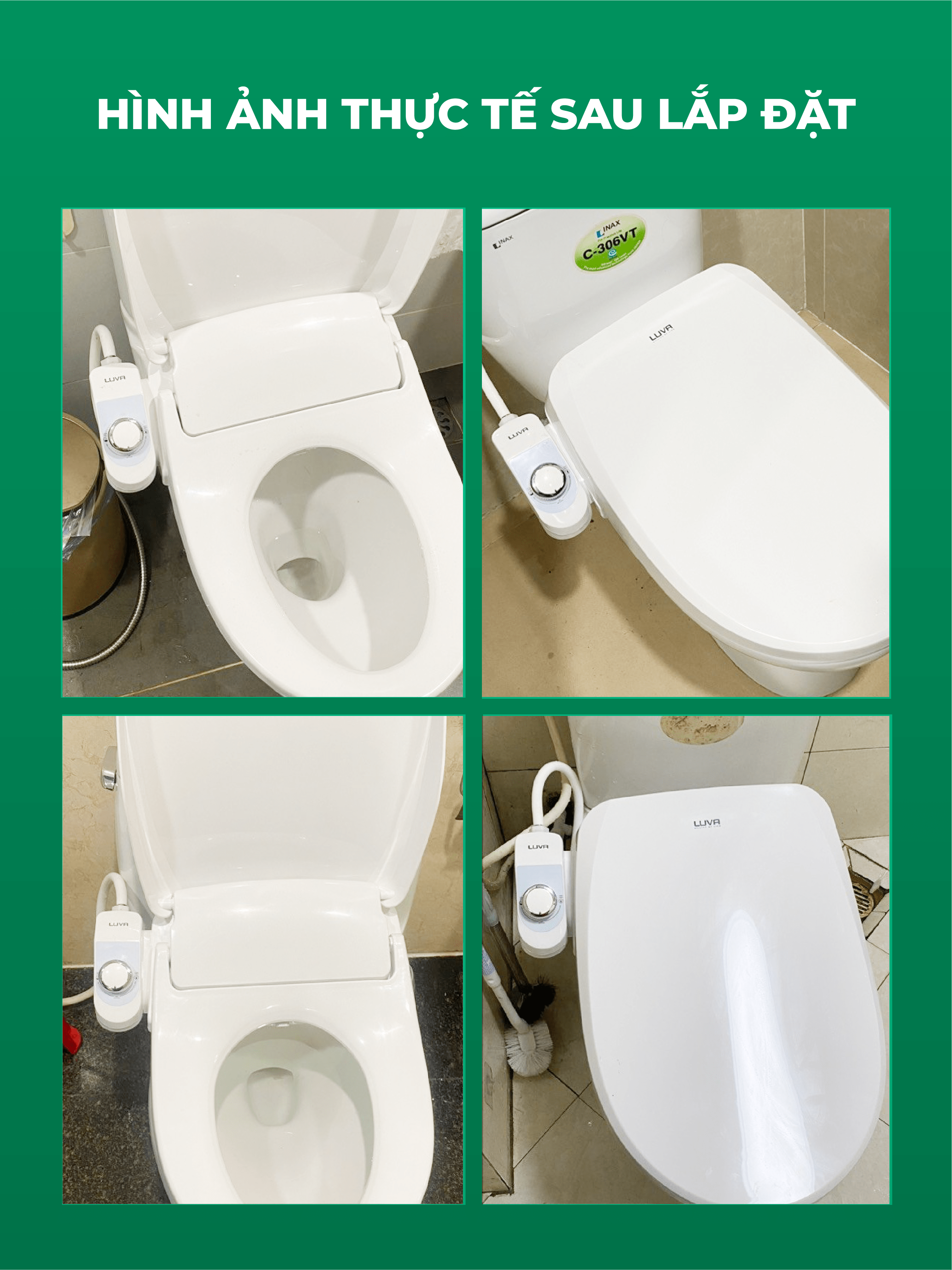 Nắp Bồn Cầu Thông Minh LUVA Bidet LB525 Xuất Hàn Quốc, Bảo Hành 3 năm Đổi Lỗi 100 Ngày, Công Nghệ Hàn Siêu Âm