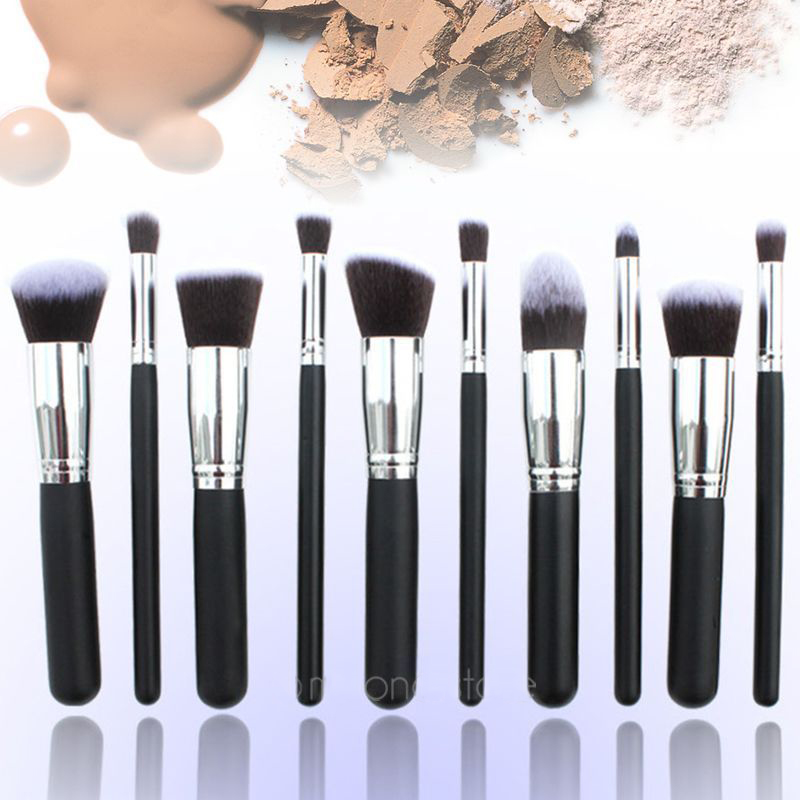 Cọ trang điểm 10 món kèm bao da bảo vệ Pro Comestic Makeup Sets