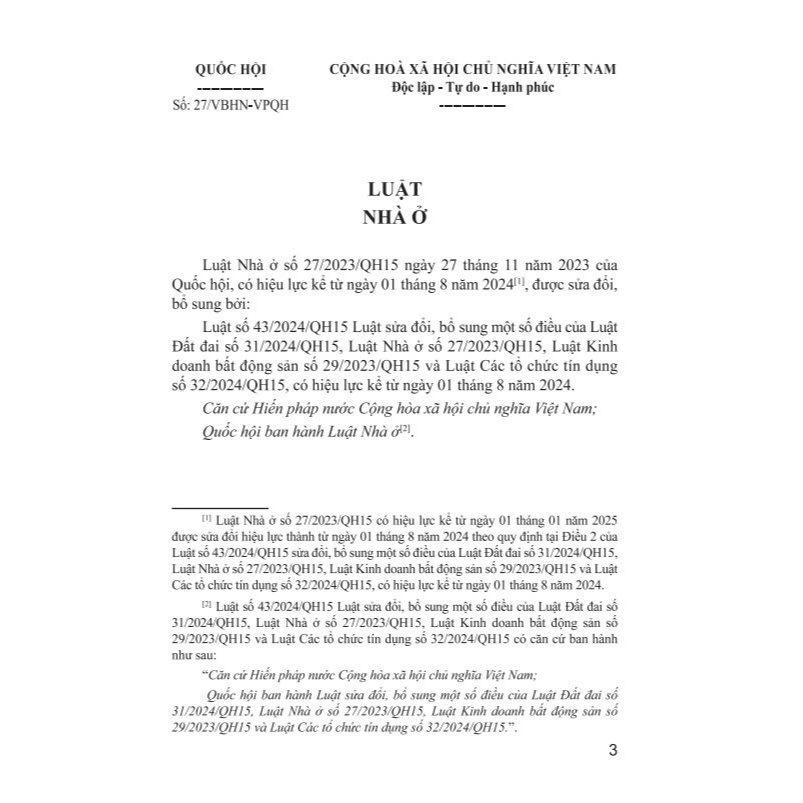 Sách - Luật Nhà Ở Năm 2023 ( Sửa đổi, Bổ sung năm 2024) - ndbooks