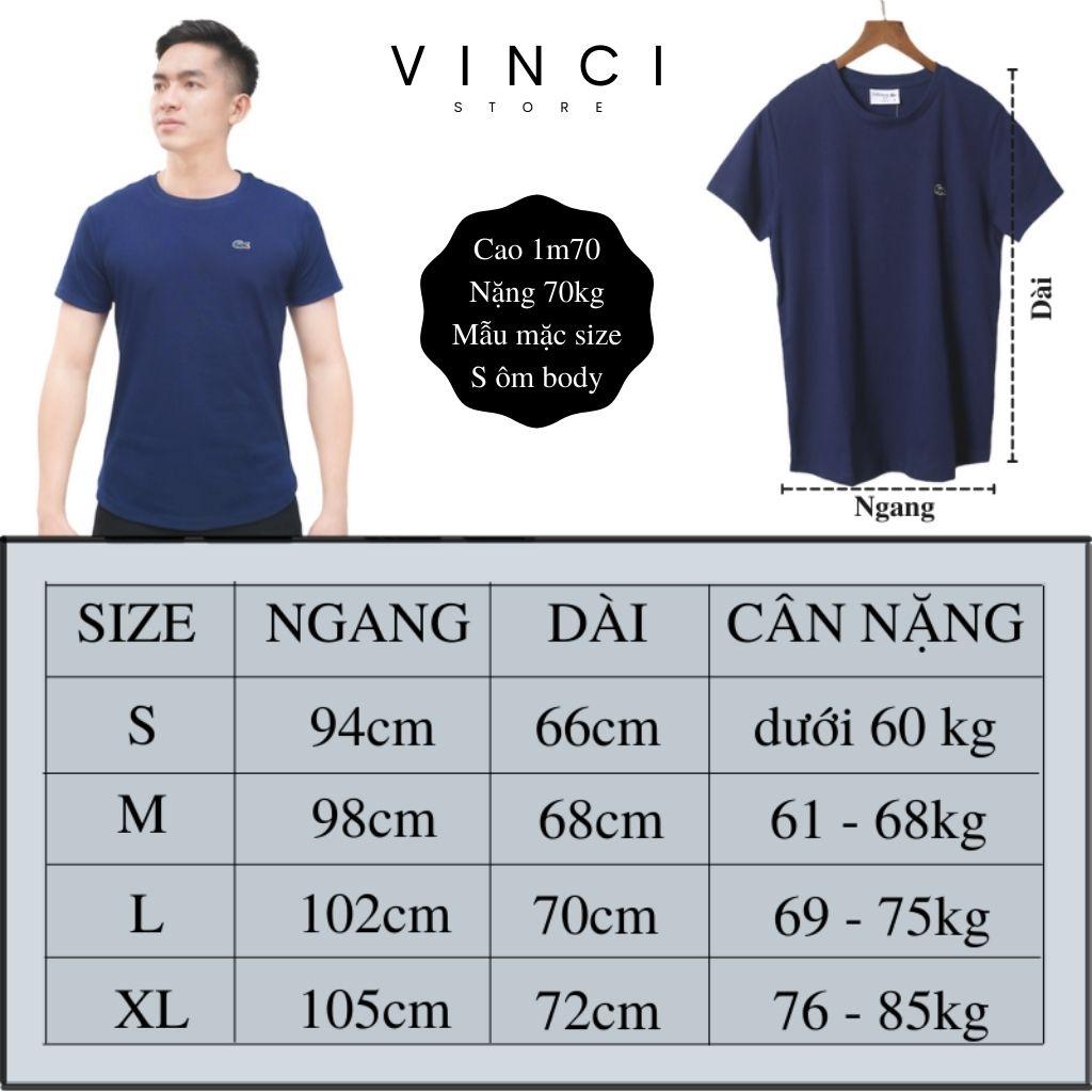 Áo Phông Cotton Cá Sấu Logo Thêu Vnxk