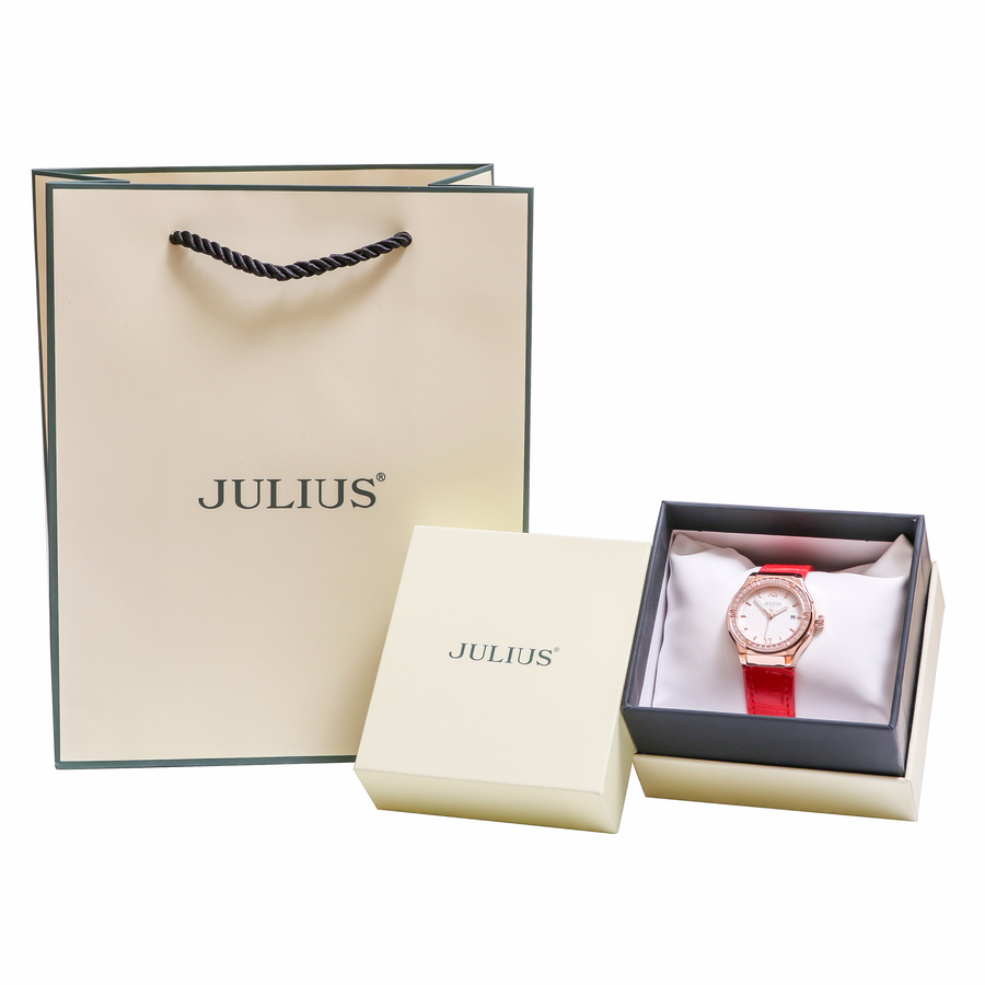 Đồng Hồ Nữ JA-1395 Julius Hàn Quốc Dây Da