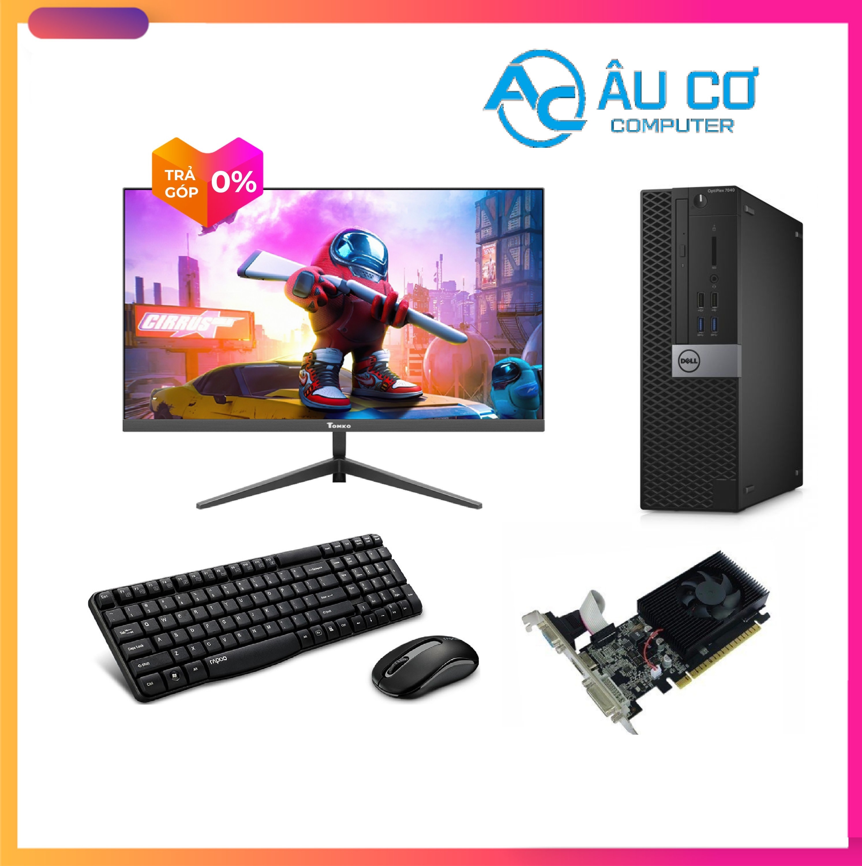 Bộ máy tính chuyên game Dell optiplex 3040 + Màn hình 27 inch - Hàng chính hãng