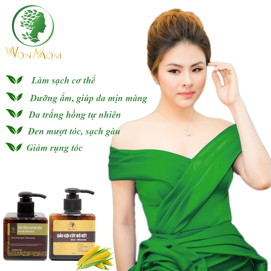 Bộ Dưỡng Thơm Tho Body Và Làm Sạch Cơ Thể Wonmom