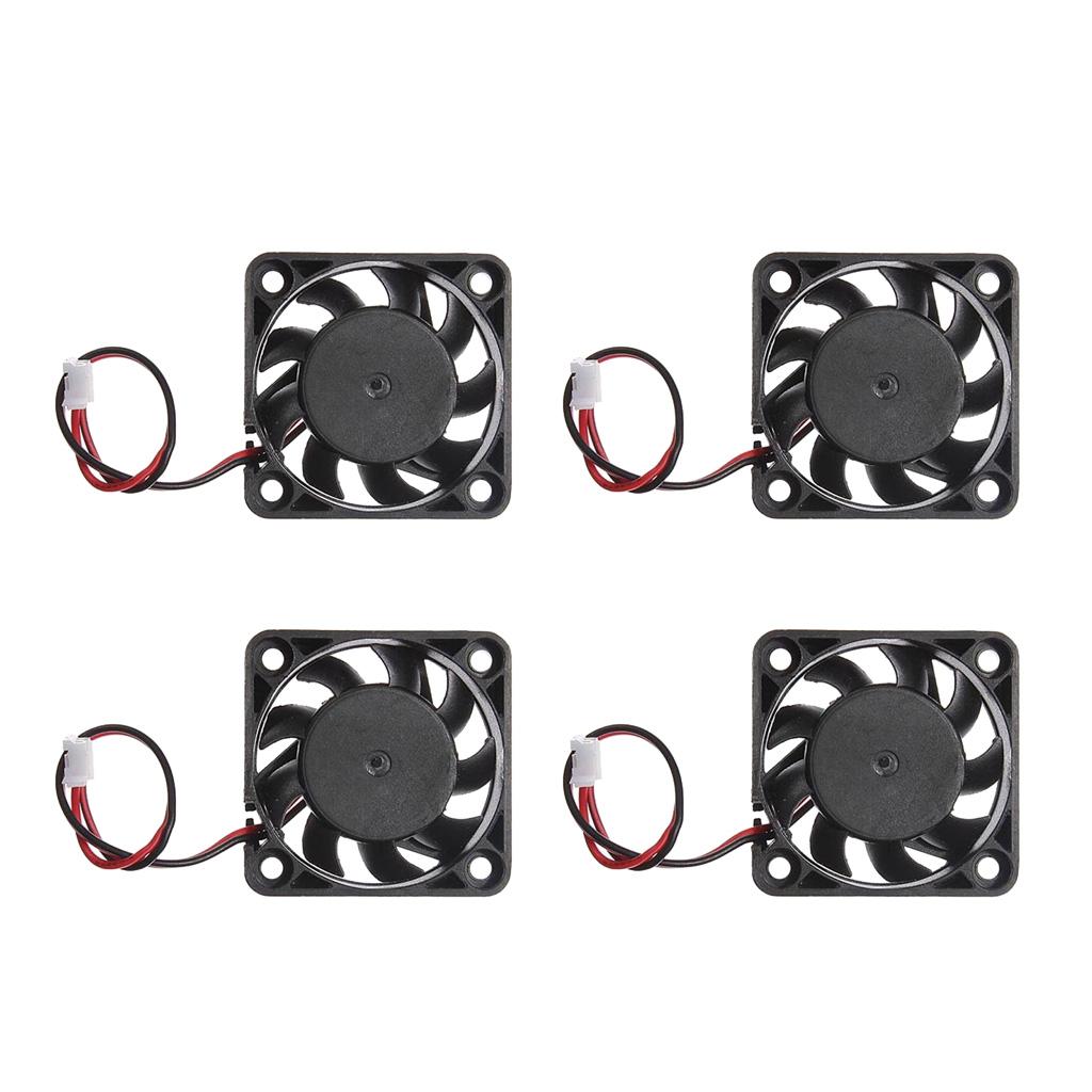 4 Miếng 12V 2Pin 40mm Mini 4cm Quạt Máy Tính Im Lặng Quạt Làm Mát Máy Tính