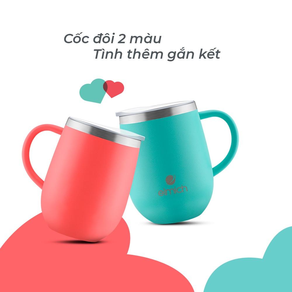 Bộ 2 cốc đôi giữ nhiệt inox 304 Elmich EL8020 dung tích 360ml