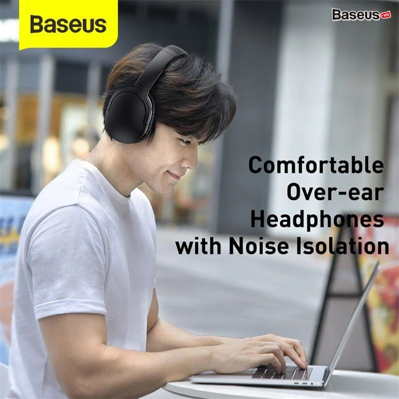 Tai nghe chụp tai không dây cao cấp Baseus Encok Wireless headphone D02 Pro - hàng chính hãng