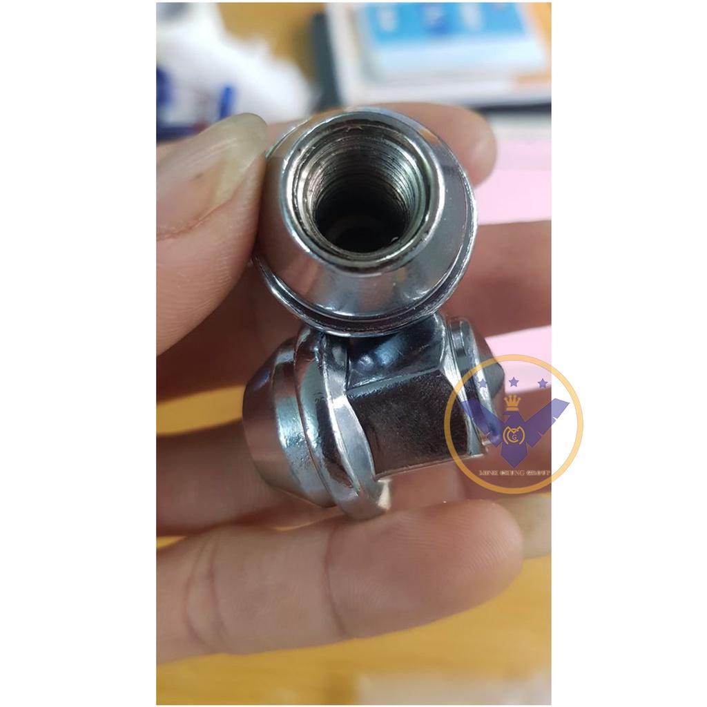 Ốc đúc nguyên khối, ốc lazang bánh xe ô tô- size 19, ren 1.5