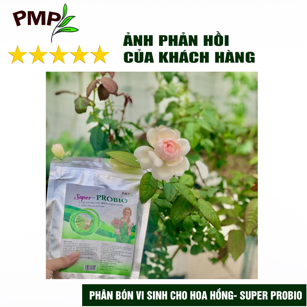 Combo Phân Hữu Cơ Cao Cấp Super Probio &amp; Giá Thể Bã Mía Cho Hoa Hồng, Rau Sạch, Cây Cảnh