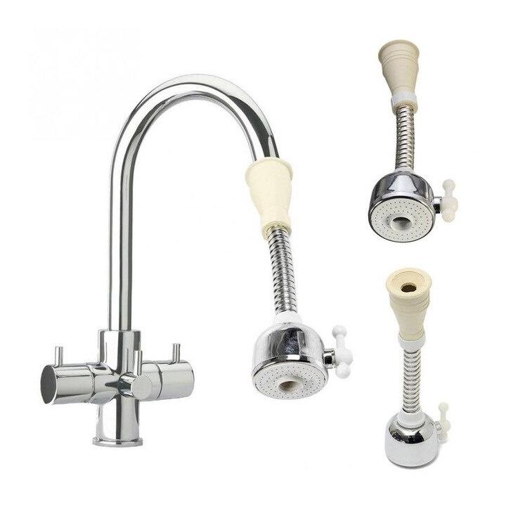 Vòi tăng áp điều hướng xoay 360 độ với 3 chế độ nước Đầu Nối Cao Su Mở Cho Mọi Loại Vòi