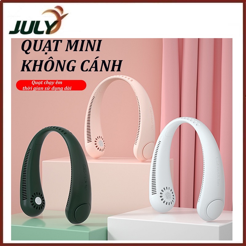 Quạt điều hòa mini đeo cổ, không cánh tiện lợi cao cấp, quạt đeo cổ sạc pin usb - JL - GIAO MÀU NGẪU NHIÊN