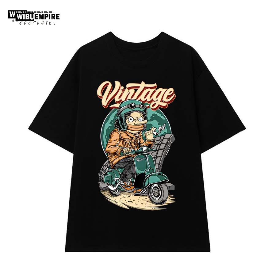 Áo Thun Form Rộng One Piece USOPP Vintage| Anime One Piece - Áo Phông Unisex