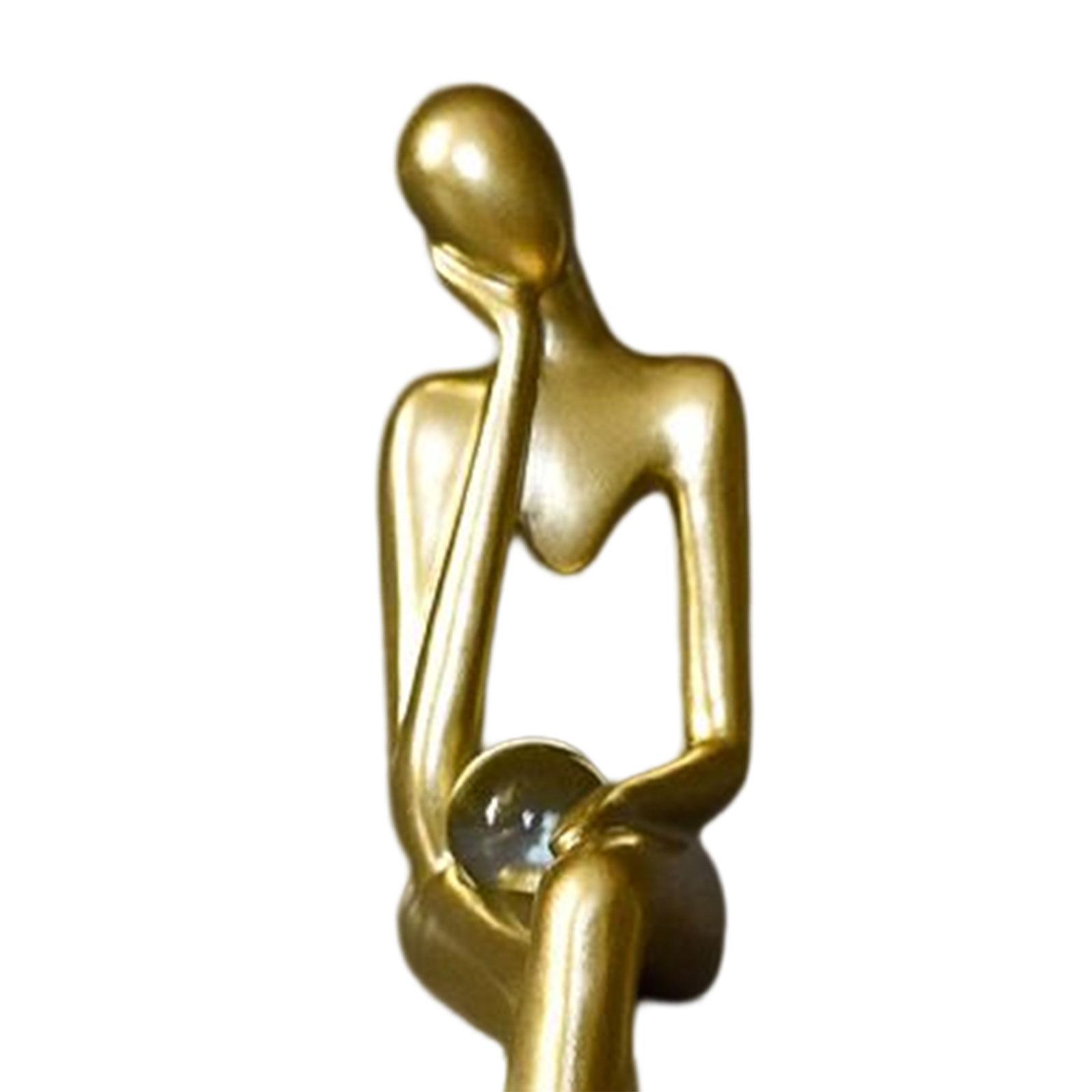 2Pcs Modern Abstract Thinker Statue Figurine Crafts Desktop