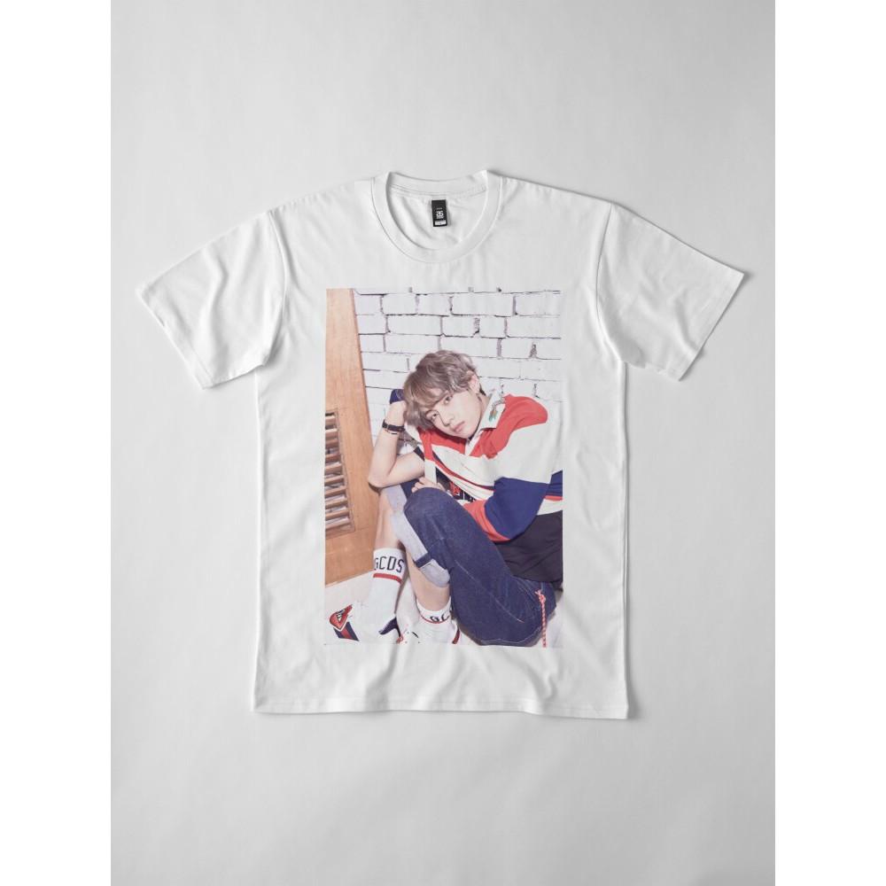 Áo thun nam nữ in hình TaeHyung - BTS cổ tròn form rộng cá tính cực đẹp