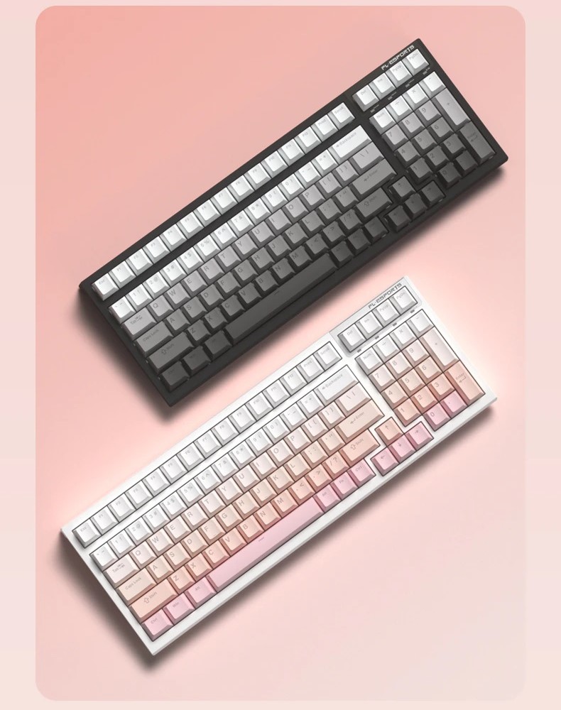 Bàn phím máy tính  FL-Esports FL100CPM (Sakura Pink/White Olivia/Marsmallow)_Mới, Hàng chính hãng