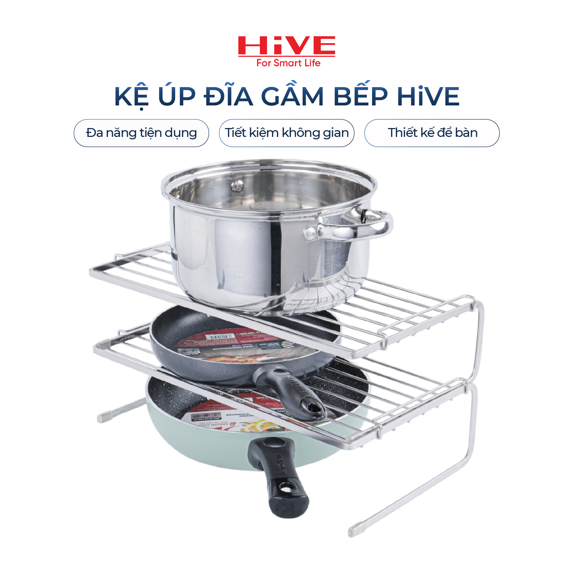 Giá úp đĩa gầm bếp HIVE