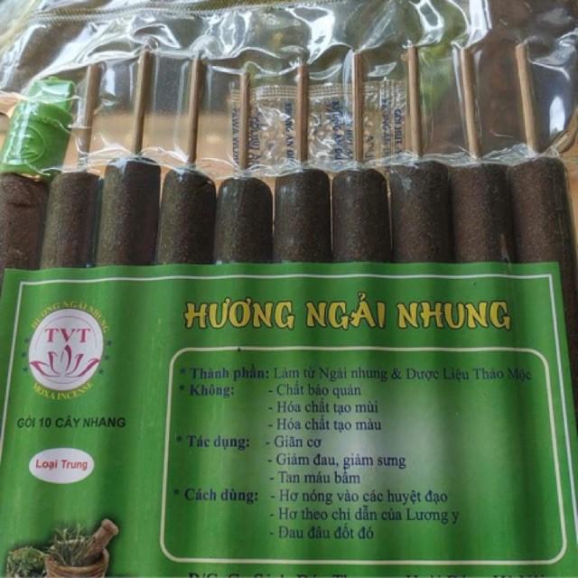 Nhang Ngãi Cứu Tuệ Hải Đường, ngải đoạn 108 viên, hương ngải nhung